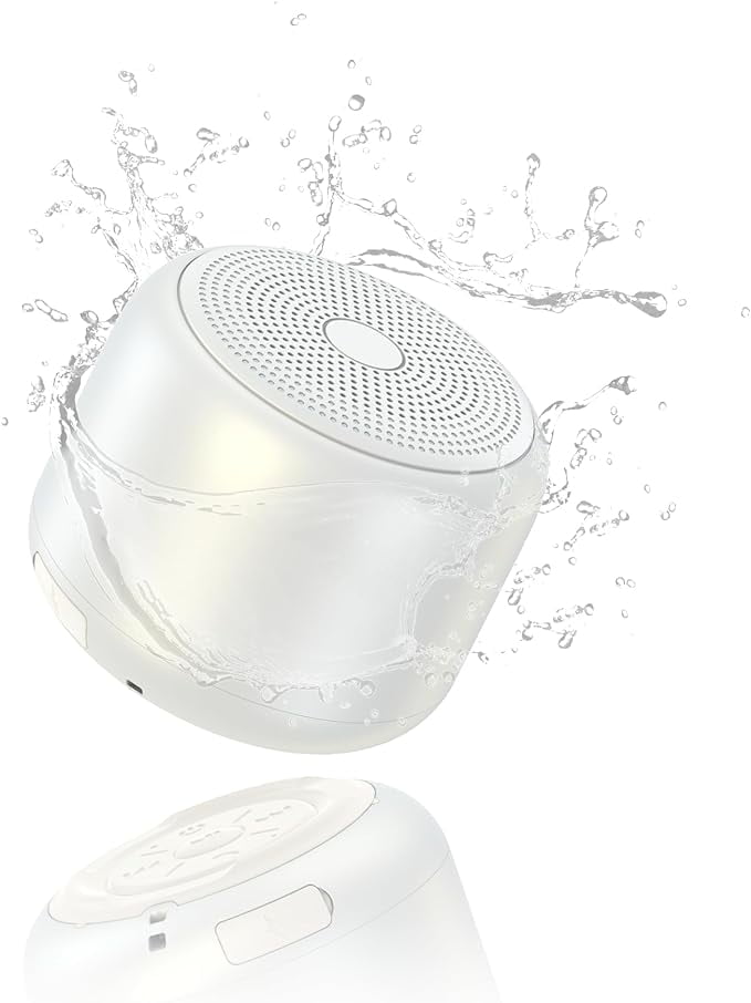 Bluetooth Portable Speaker, Waterproof, 15 Hours Playtime, 5W Stereo Sound, Rechargeable Battery, Built-In Microphone, Mini Speaker with Strap, Easy to Carry