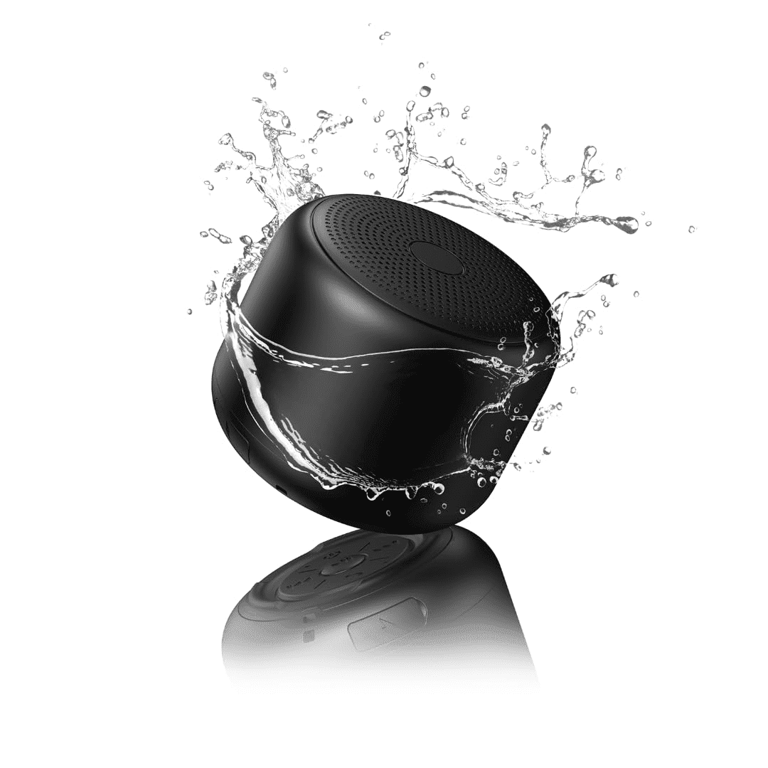 Bluetooth Portable Speaker, Waterproof, 15 Hours Playtime, 5W Stereo Sound, Rechargeable Battery, Built-In Microphone, Mini Speaker with Strap, Easy to Carry